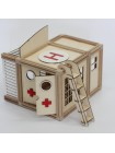 Конструктор деревянный домик "Больница" (67 элементов)