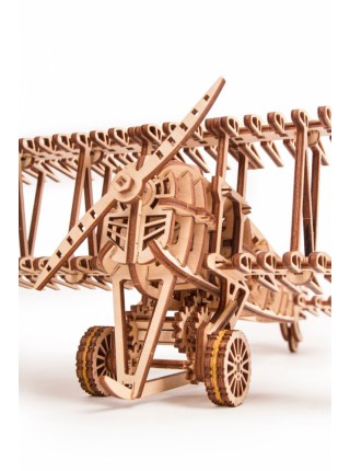 Механический 3D-пазл из дерева Самолет